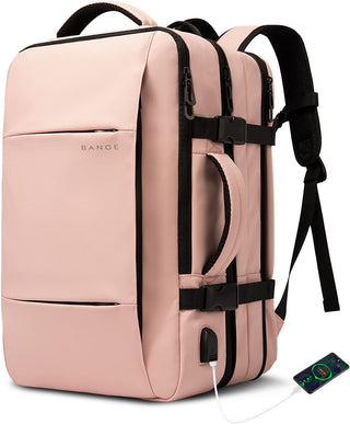 BANGE Travel Backpack,Flight Approved Carry On Backpack for International Travel Bag, Water Resistant Durable 17-inch Laptop Backpacks,Large Daypack Business Weekender Luggage Backpack for Men Women…