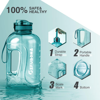 GIFUBOWA 3l Goal Large Water Bottle with Handle BPA Free Leakproof Motivational Big Sports Capacity Drink Jug