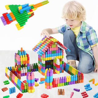 PYEBE Kids 180pcs Building Blocks Construction Set Toy - Learning STEM Toys Educational Kit Child - 10 Colors Building Toys for Kids Ages 3+