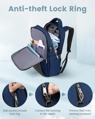 Besttravel Laptop Backpack Men's Work for 15.6 Inch Notebook, Water-Repellent School Backpack for Work, Outdoor, Travel, Camping