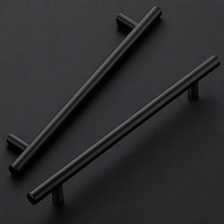 Home Expert 10 Pack 7.38'' Matte Black Cabinet Pulls Stainless Steel Cabinet Handles 7-3/8 inch Length Matte Black Drawer Pulls 5 inch Hole Center Kitchen Drawer Pulls