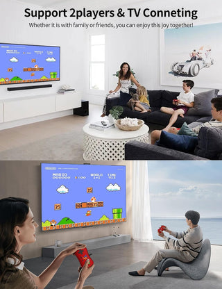 KASTWAVE Retro Handheld Game Console, 500 FC Games, 3.5" Screen, 1200mAh Battery Portable Video Game Console, Protective EVA Case, Support Two Players & TV Connection, Gifts for Your Boys Girls