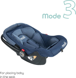 MOON Bibo Infant/Baby/Kids Travel Car Seat With Full Body Support CUShion Rear Facing_Seat Carry Cot AdjUStable Canopy Suitable For 0 Months+0 13 Kg Brown