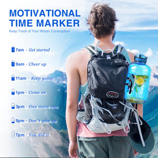 GIFUBOWA 3l Goal Large Water Bottle with Handle BPA Free Leakproof Motivational Big Sports Capacity Drink Jug