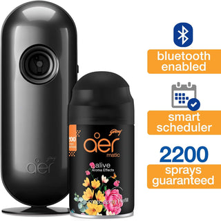 Godrej aer Matic, Automatic Air Freshener Refill Pack - Fresh Lush Green (225 ml), Fghkarpox012