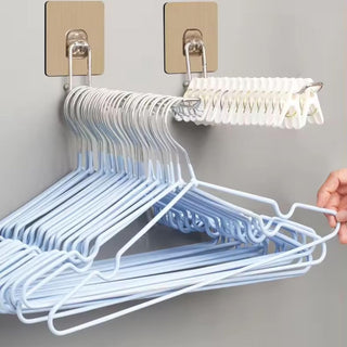 ZALCOON 6 PCS Mop Broom Holder Wall Mount - Mop Holder Self Adhesive Broom Hanger for Home Garage Garden Laundry Room Storage, Kitchen Tools Organizer