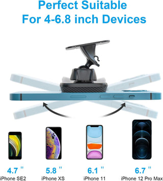 APPS2Car Car Phone Holder Magnetic Mobile Holder for Car Dashboard Mobile Mount Universal for 4.7-6.8 inch iPhone15/14/13 Series, Galaxy, Huawei, OnePlus