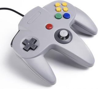 SAFFUN Classic N64 Controller, iNNEXT N64 Wired USB PC Game pad Joystick, N64 Bit USB Wired Game stick Joy pad Controller for Windows PC MAC Linux Raspberry Pi 3 Sega Genesis Higan (Grey)