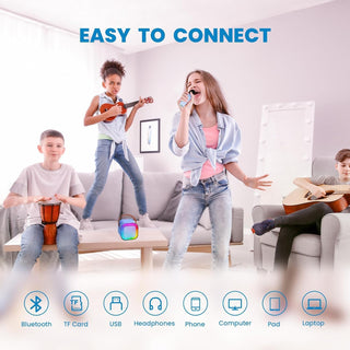 YLMKDE Mini Karaoke Machine for Kids,Toddler Multifunctional Musical Toy for Kids,Fun Birthday Gifts For 4,5 6 7 8 9 10 11 Years Teens Colorful Lights Girls Boys