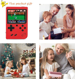 KASTWAVE Handheld Game Console, 400 Classic FC Games, Mini Handheld Game Console with 3.0-Inches Color Screen , 1020mAh Rechargeable Battery That Can Connect to TV and Two Players(Red)