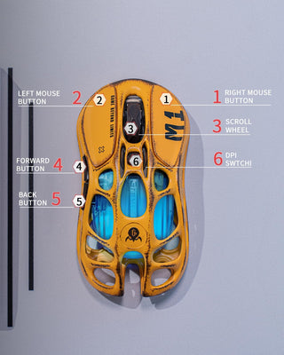 GravaStar Mercury M1 Pro Wireless Gaming Mouse with PAW3395DM Sensor, Magnesium Alloy Handcrafted Vintage Finish, 26000 DPI, 5 Programmable Buttons, Outfit with 1K & 4K Dongle, Up to 200H Endurance