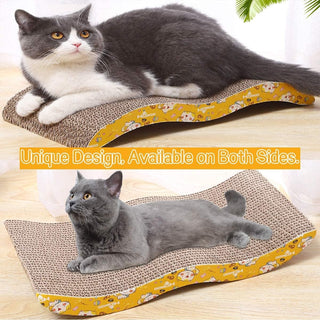Mumoo Bear Cat Scratching Board Lounger Sofa Bed, Reversible Pads - Premium Cardboard Construction
