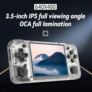 Voacle RG35XX H Retro Handheld Game Console , 3.5 Inch IPS Screen Linux System Built-in 64G TF Card 5528 Games Support TV Output (Black)