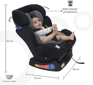 Moon Sumo Baby/Infant/Kids Travel Car Seat |Group 0-1-2| Rearward/Forward Facing| Reclining| Padded Seat| Suitable From Birth To 6 Years(Upto 25 Kg)- Violet Black