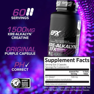 EFX Sports, Kre-Alkalyn EFX, 120 Capsules