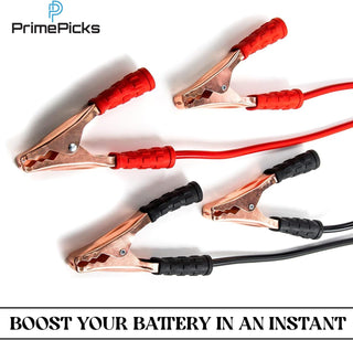 PrimePicks™ 3000 AMP Heavy Duty Jumper Cables for Car Battery, Double Layer Copper Coating | 12V Car Battery Booster Jumper Emergency Cable