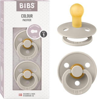 Bibs Pacifier Size 1 - Baby 0-6M (2pcs) - Ivory/Blush