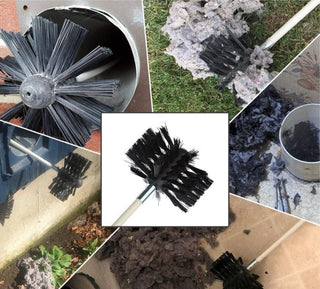 Excefore Dryer Vent Cleaner Kit -(30-Feet) Reusable Lint Remover Fireplace Chimney Brushes, Flexible Lint Brush with Drill Attachment for Faster Cleaning