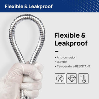 JOMOO Shower Hose for Hand Showerhead, Flexible Stainless Steel Handheld Shower Hose 47 Inches 1.2 Meters Extra Long Chrome Handheld Shower Head Hose With Brass Coupler