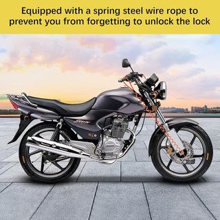 Eacam Disc Lock with Alarm Disc Brake Lock Motorcycle Alarm Lock Anti-Theft Security Wheel Disc Lock 110dB Alarm Waterproof with Reminder Cable 2pcs Keys, Disc Lock for Motorbike Bike Scooter