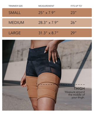 Sports Research Sweet Sweat Thigh Trimmers for Men & Women Increases Heat and Sweat Production to The Thigh Area Includes Mesh Carrying Bag (Medium, Yellow)
