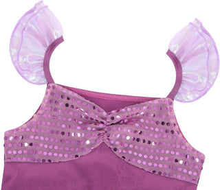 WonderBabe Little Girl Mermaid Princess Dresses Ariel Costume for Grils Birthday Party Halloween Cosplay Outfit with Accessories