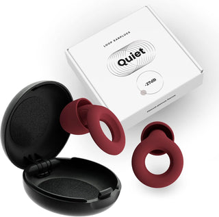 Loop Quiet - Ear Plugs for Sleep – Super Soft, Reusable Hearing Protection in Flexible Silicone for Noise Reduction & Flights - 8 Ear Tips in XS/S/M/L - SNR 24dB & NRR 14 Noise Cancelling - Black
