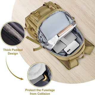 XQXA Travel Backpack, 45L Large Capacity Waterproof Hiking Backpack 17.3 Inch Laptop Backpack Male Female Trekking Backpack for Sports Outdoor Camping Camping