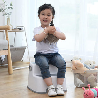 DAYONG 2 Step Stool for Kids，Anti-Slip Sturdy Toddler Two Step Stool with Handles，Kids Step Stool for Potty Training, Bathroom Toilet and Kitchen Step Stool