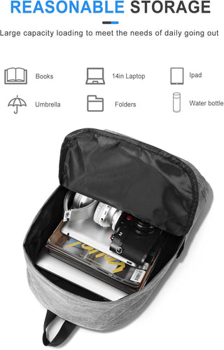 VECAVE Lightweight Casual Laptop Backpack Purse for Women,Travel Backpack with laptop compartment