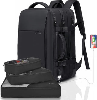 BANGE Travel Backpack,Flight Approved Carry On Backpack for International Travel Bag, Water Resistant Durable 17-inch Laptop Backpacks,Large Daypack Business Weekender Luggage Backpack for Men Women…