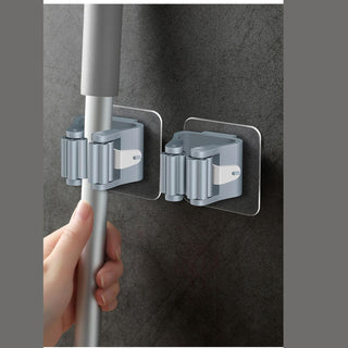 ZALCOON 6 PCS Mop Broom Holder Wall Mount - Mop Holder Self Adhesive Broom Hanger for Home Garage Garden Laundry Room Storage, Kitchen Tools Organizer