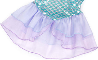 WonderBabe Little Girl Mermaid Princess Dresses Ariel Costume for Grils Birthday Party Halloween Cosplay Outfit with Accessories