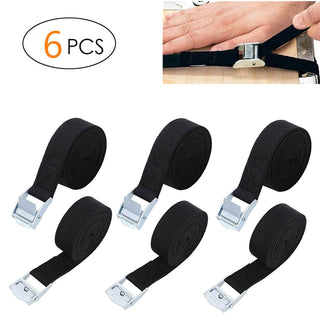 Pepisky Tie Down Straps Nylon Lashing Strap Car Roof Rack Straps for Cargo Lashing Heavy Duty Fastening Securing Straps with Zinc Alloy Buckles 6 Pack