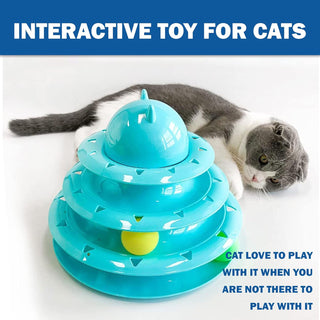 STOREAL 14 PCS Cat Toys for Indoor Cats, Kitten Toys, Interactive 3 Level Cat Roller Exerciser,Cat Teaser Ball Toys, Catnip fish, Cat Mouse and Retractable Cat Feather Wand