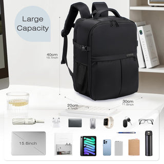 SPAHER Cabin Bag 40x30x20 Wizzair Underseat Laptop Backpack 15.6 Inch for School Carry On Bag Luggage Travel Backpack Hand Luggage Backpack Casual Daypack Approved Holdall Rucksack Flight Bag Beige