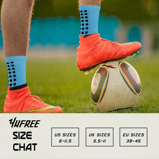 Yufree Men's Soccer Socks Anti Slip Non Slip Grip Pads for Football Basketball Sports Grip Socks, 4 Pair