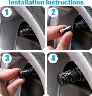 Lonimia 8 Pack Dust Caps for Car Tyres, Car Tire Valve Caps Universal, Corrosion Resistant, Universal Stem Covers