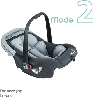 MOON Bibo Infant/Baby/Kids Travel Car Seat With Full Body Support CUShion Rear Facing_Seat Carry Cot AdjUStable Canopy Suitable For 0 Months+0 13 Kg Brown