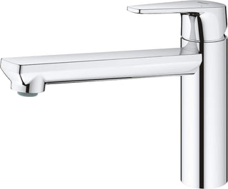 GROHE BauEdge Single Lever Sink Mixer | Kitchen Fixtures | Kitchen Faucet With High Spout | Swivel Area 360˚ |Easy Installation | 31367001