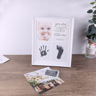 NC Baby Handprint Kit Footprint Baby Keepsake Frame Kit Photo Frame Kit for Newborn Boys Girls Keepsake Box Gifts Babyprints Touch Ink Pad to Create Baby's Prints Baby Shower Gifts New Mom Gifts