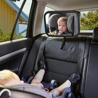 Car Backseat Safety Mirror, CharmCollection Peace of Mind to Keep An Eye on Baby in A Rear Facing Child Seat Premium Black Frame Car Rear View Baby Car Seat Mirror for Baby Back Seat Child Seats