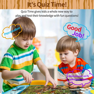 Interactive Dinosaur Poster - Electronic Interactive Educational Talking Poster Learn Names & Sounds & Facts & Games of Dinosaur Learning Toys for Toddlers, Boys and Girls Ages 3-5