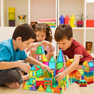 GRAFLO Magnetic Building Blocks & Construction Blocks Set for Kids - 68 Pcs Vibrant 3D Building Set as Education Toys - Magnetic Toys & Tiles for Kids - Magnetic Block for Kids - Toy for Kids 3+ Years