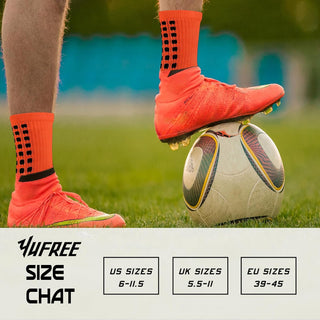 Yufree Men's Soccer Socks Anti Slip Non Slip Grip Pads for Football Basketball Sports Grip Socks, 4 Pair