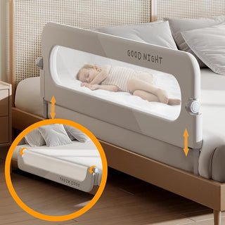 U-HOOME Bed Rails for Toddlers-Foldable Baby Bed Rails Guard,Kids'Bed Rails Guards,Safety Bed Fence Protector Rail,Adjustable Heights&Swing Down Bed Guard Rail for Queen King Twin Bunk (1.5m-pink)