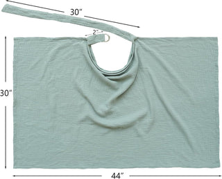 Konssy Muslin Nursing Cover for Baby Breastfeeding, Breathable 100% Cotton Breastfeeding Cover with Rigid Hoop for Mother Nursing Apron, Multi-use Carseat, Brown (BRJ05)