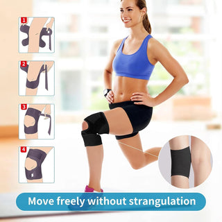 FDTY Knee Brace with Side Stabilizers Relieve Meniscal Tear Knee Arthritis, Breathable Adjustable Knee Support Suitable for Men and Women with Sports Injuries (Medium, White (Left))