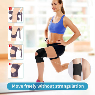 FDTY Knee Brace with Side Stabilizers Relieve Meniscal Tear Knee Arthritis, Breathable Adjustable Knee Support Suitable for Men and Women with Sports Injuries (Medium, White (Left))