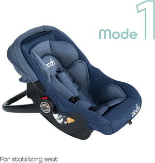 MOON Bibo Infant/Baby/Kids Travel Car Seat With Full Body Support CUShion Rear Facing_Seat Carry Cot AdjUStable Canopy Suitable For 0 Months+0 13 Kg Brown